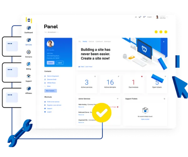 Hosting Web Ultra Veloz desde 18 USD - Panel de Control Intuitivo